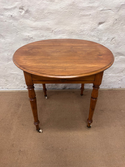 Round Satin Walnut Table circa 1880