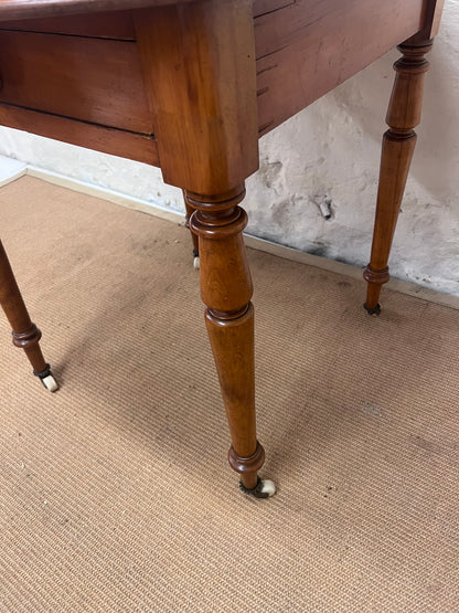 Round Satin Walnut Table circa 1880