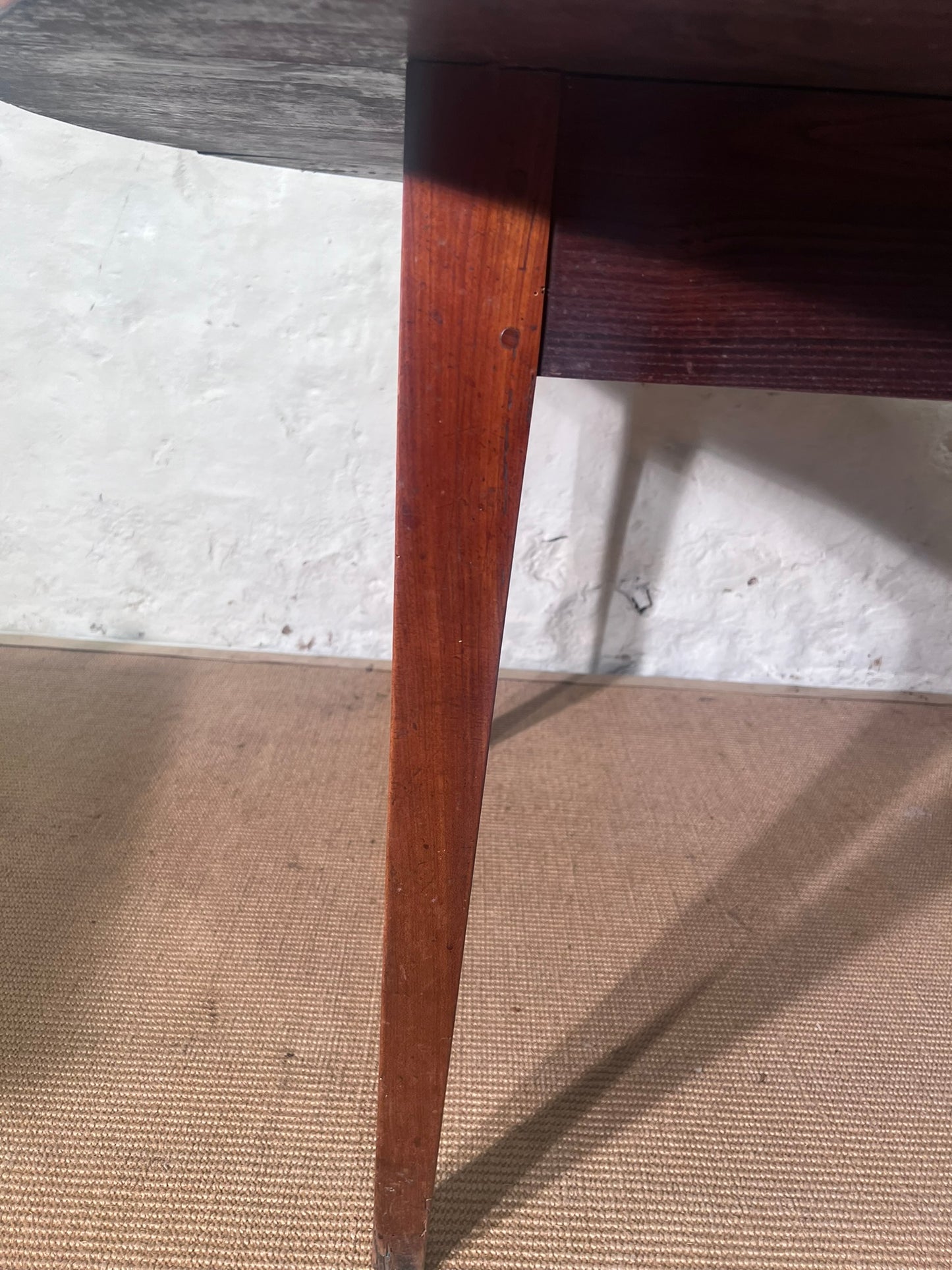 French Round Antique Fruitwood Table circa 1860