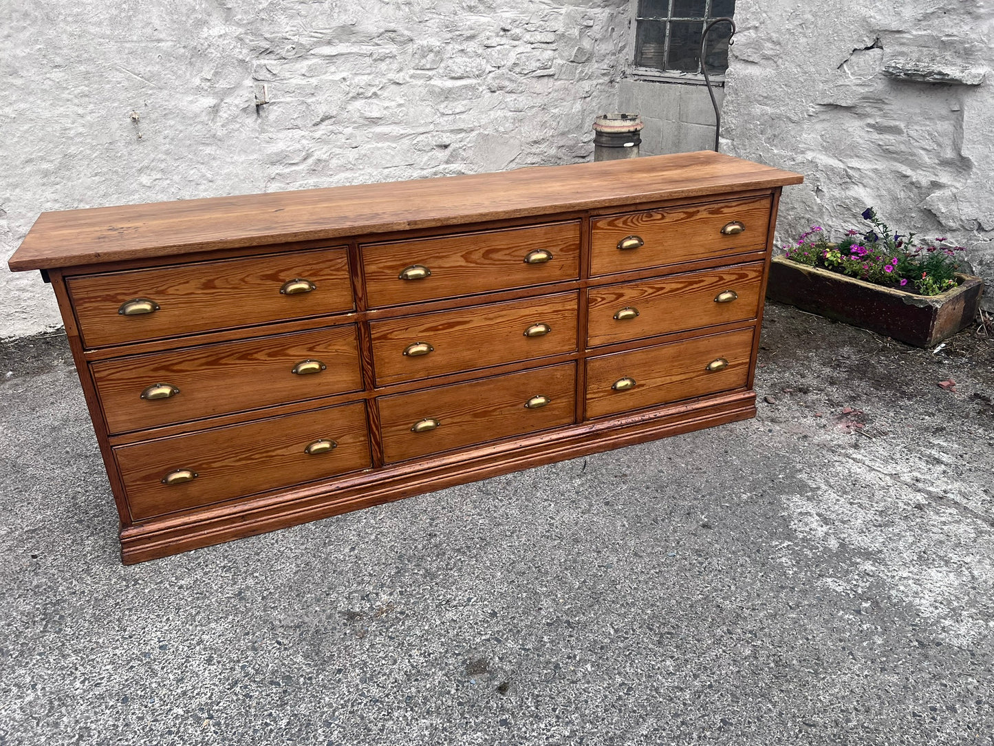 Antique Pine Shop Counter