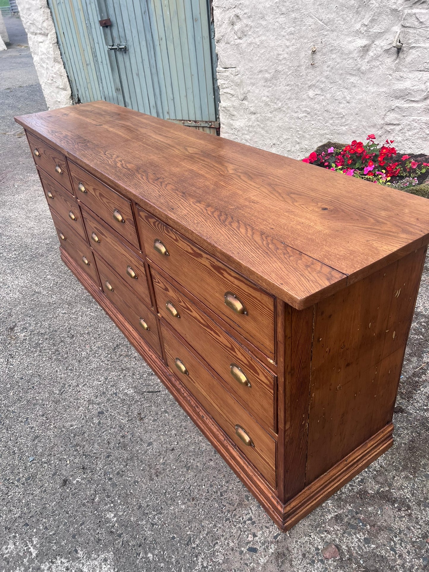 Antique Pine Shop Counter