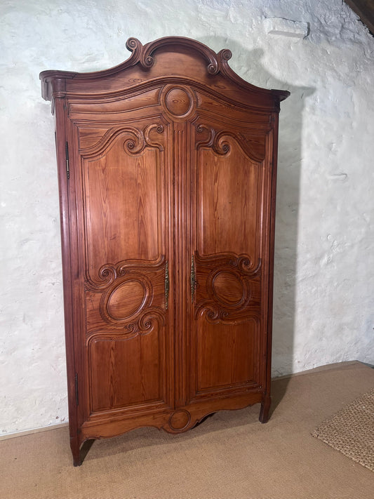 French Antique Pine Armoire