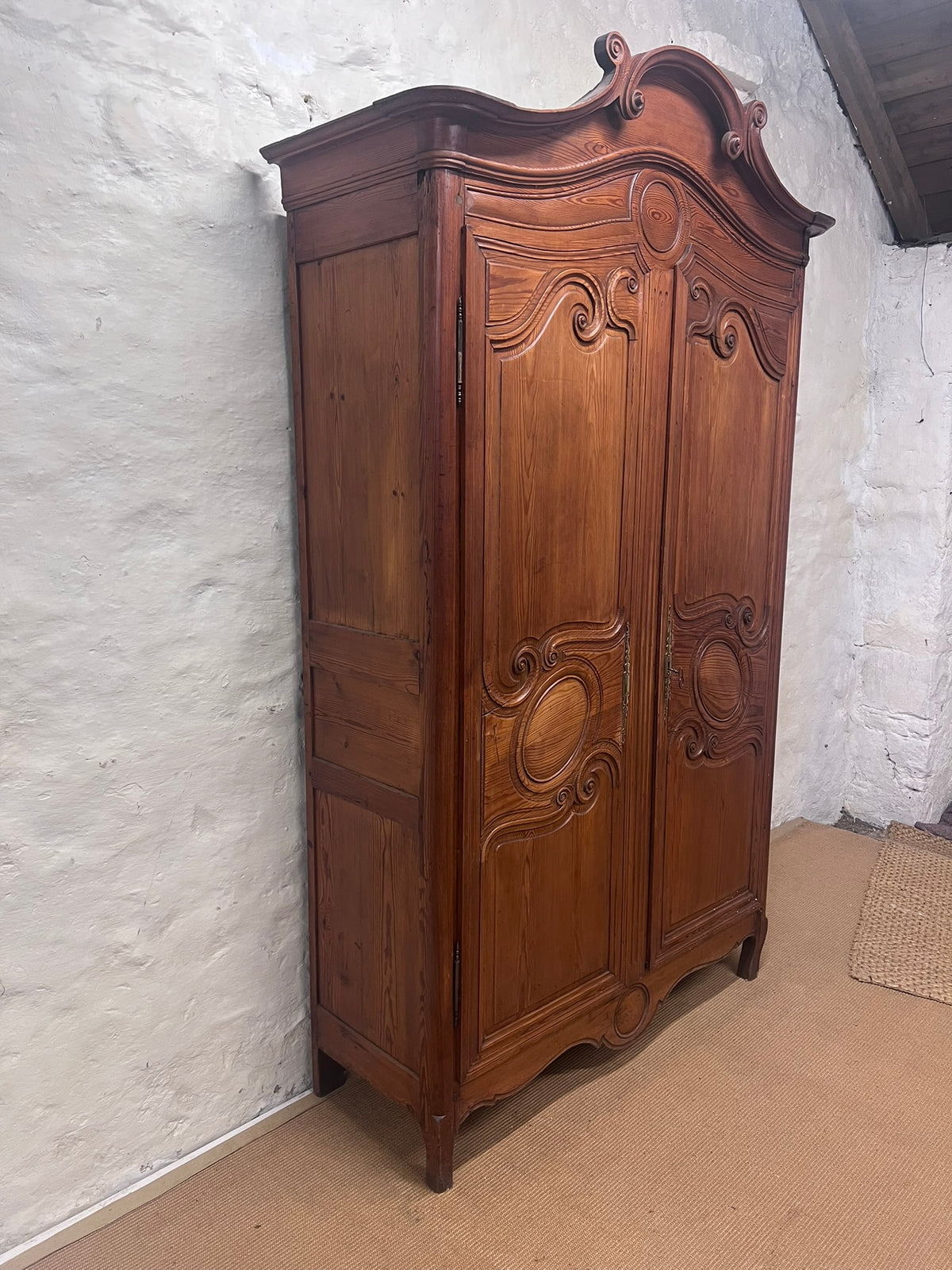 French Antique Pine Armoire