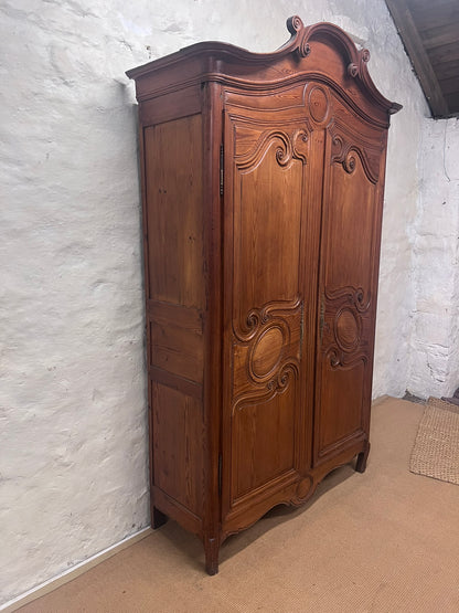 French Antique Pine Armoire