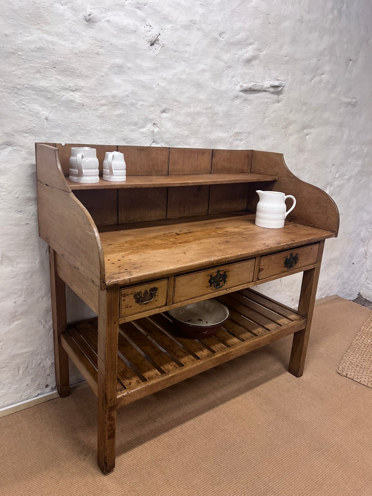 Scottish Antique Pine Dairy Dresser