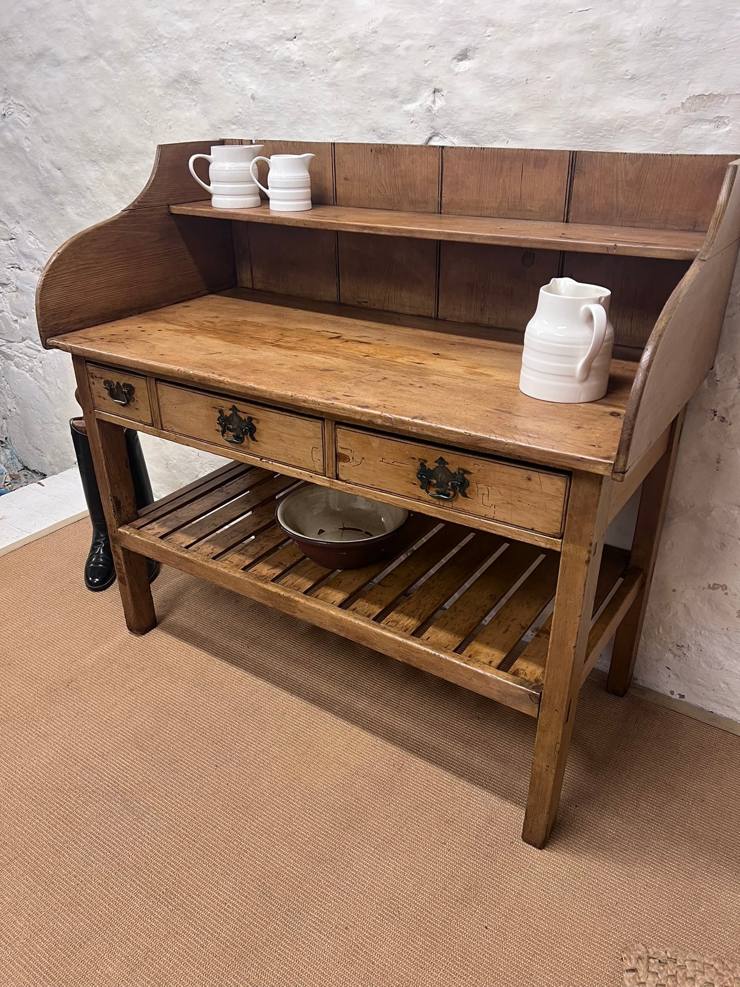 Scottish Antique Pine Dairy Dresser