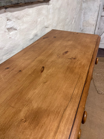 Antique Pine 2 over 3 Chest of Drawers