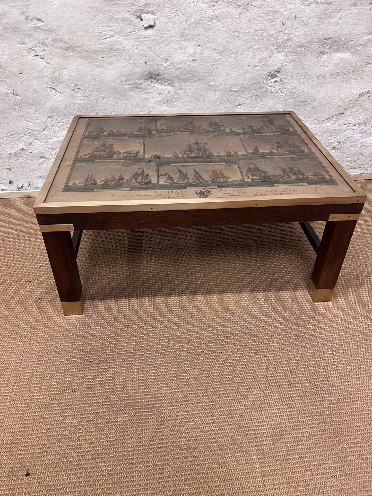 French Vintage campaign Style Coffee Table
