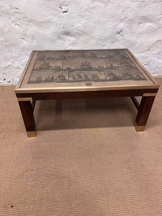 French Vintage campaign Style Coffee Table