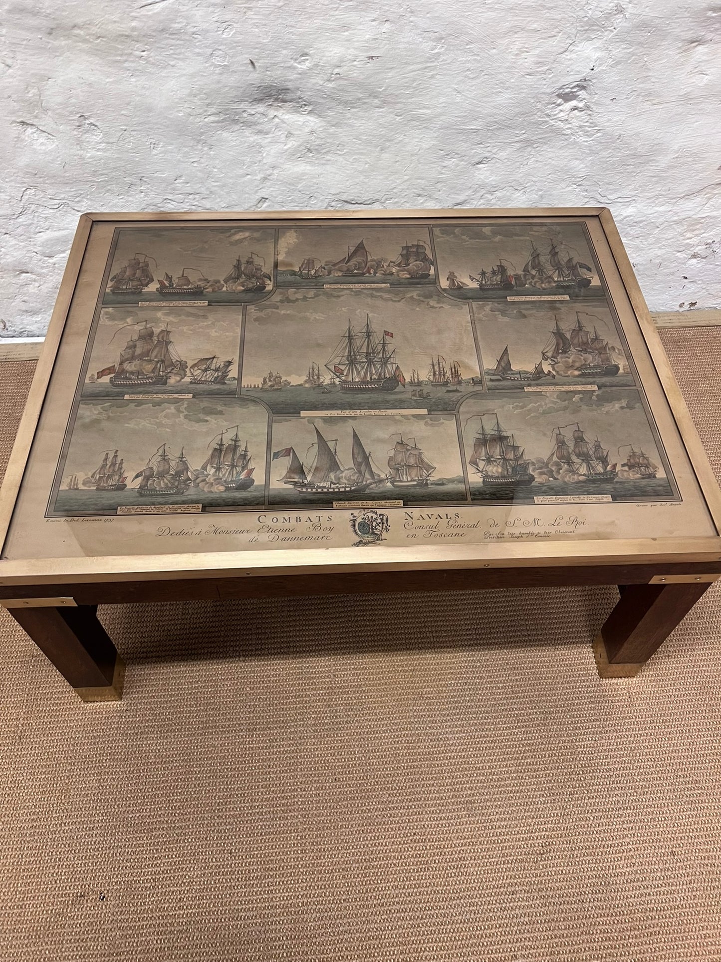 French Vintage campaign Style Coffee Table