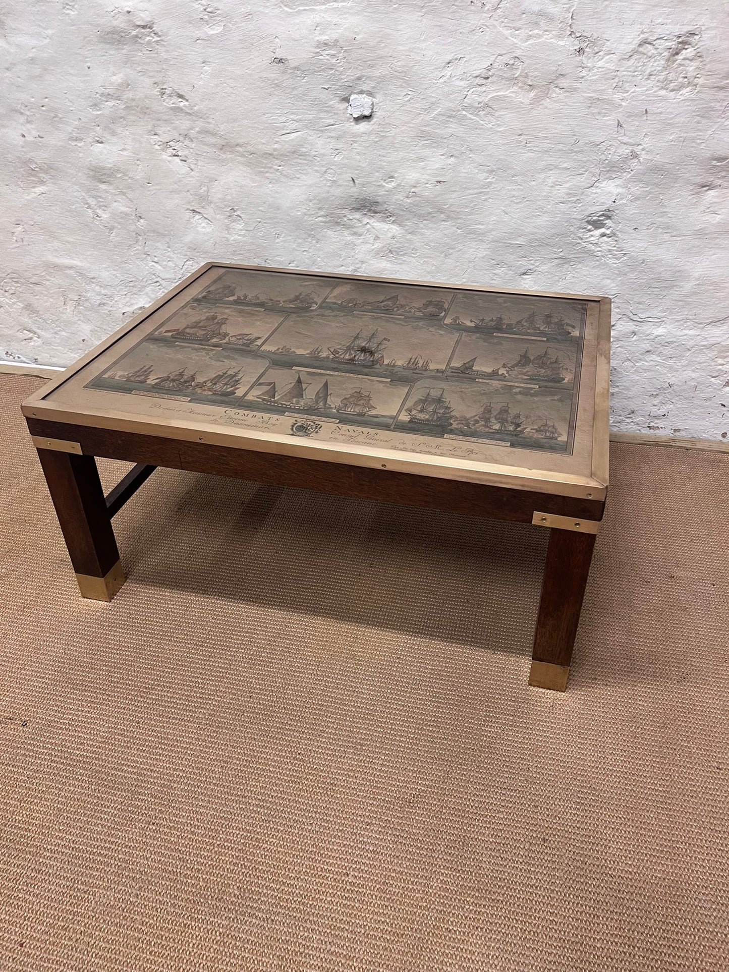 French Vintage campaign Style Coffee Table