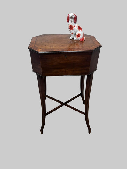 Antique Mahogany Table with Lift Up Lid