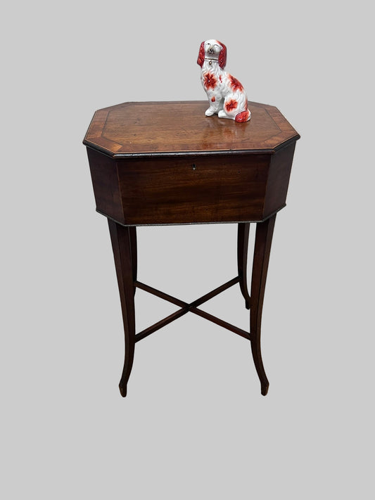 Antique Mahogany Table with Lift Up Lid