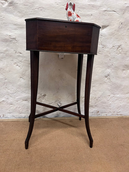 Antique Mahogany Table with Lift Up Lid
