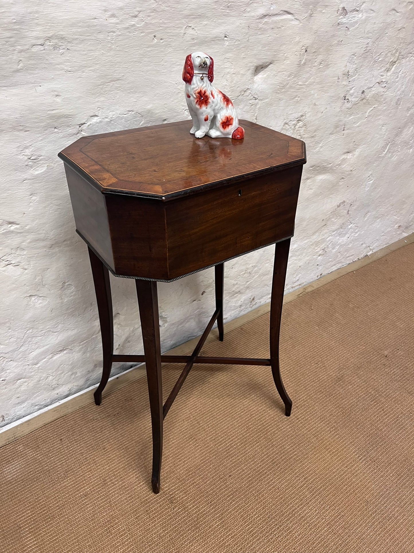 Antique Mahogany Table with Lift Up Lid
