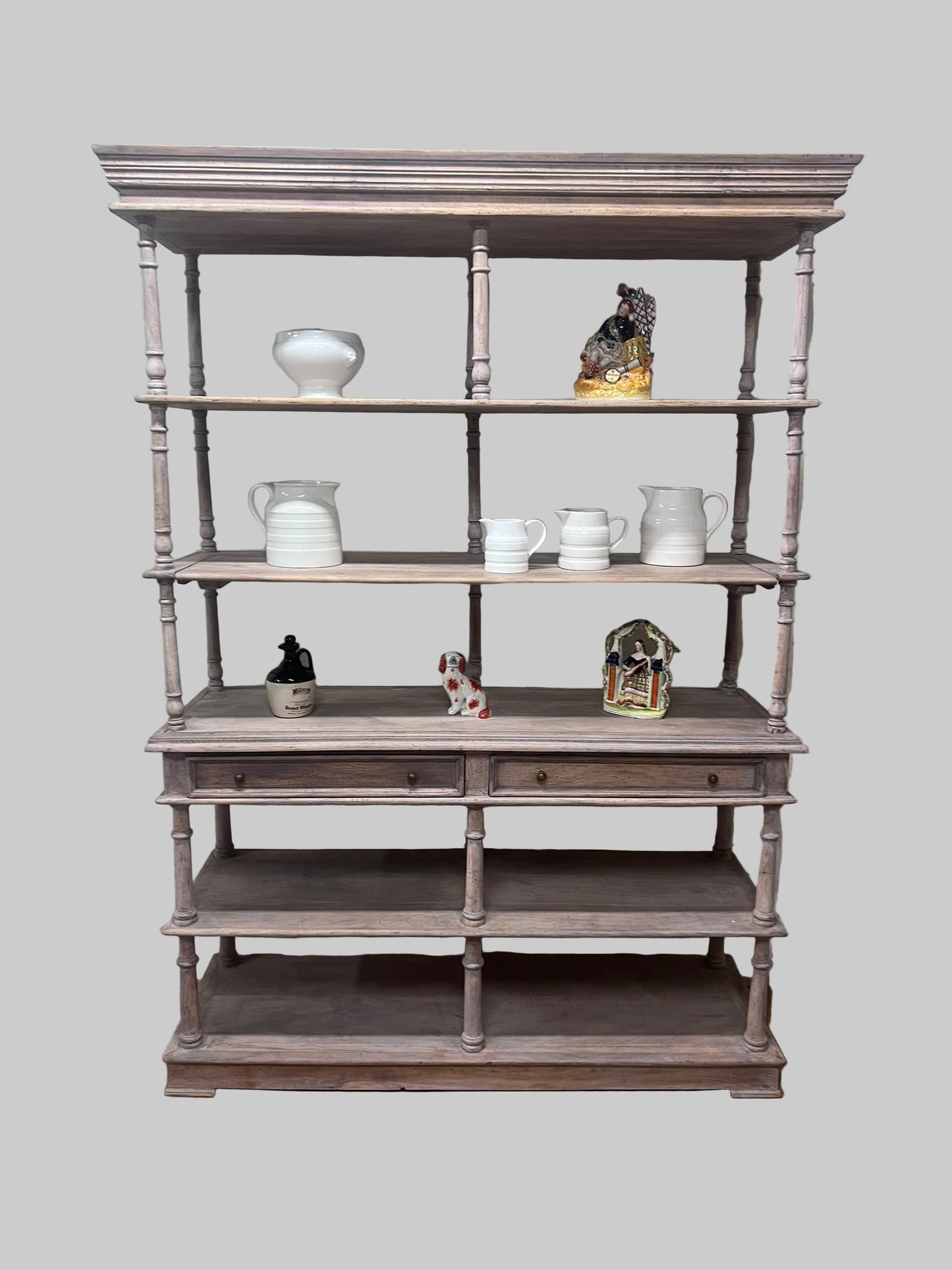 Antique Beech Shop Display Shelves