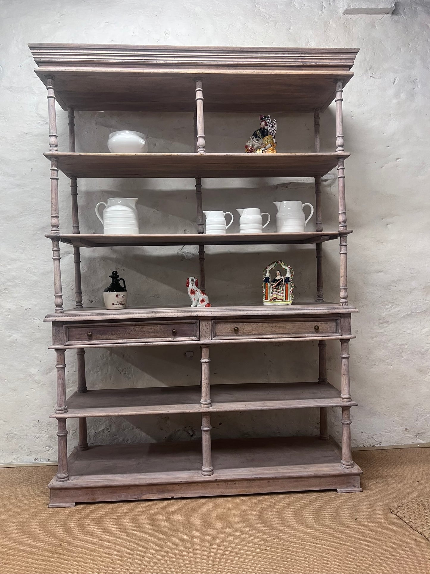 Antique Beech Shop Display Shelves
