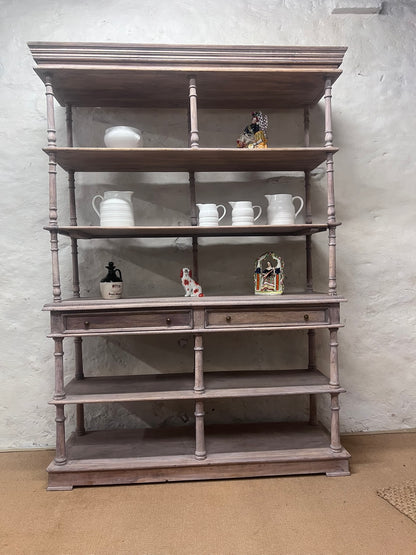 Antique Beech Shop Display Shelves