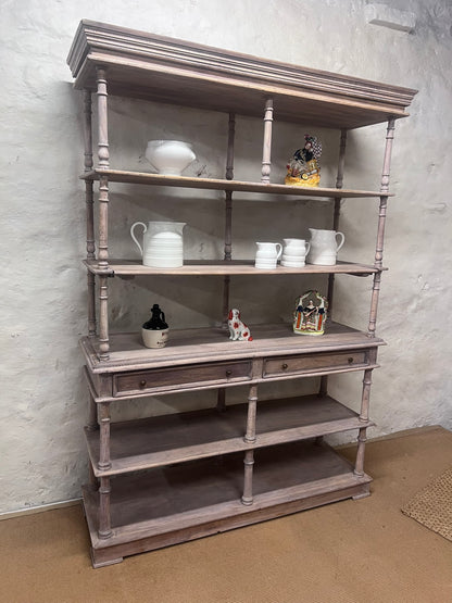 Antique Beech Shop Display Shelves