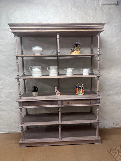 Antique Beech Shop Display Shelves