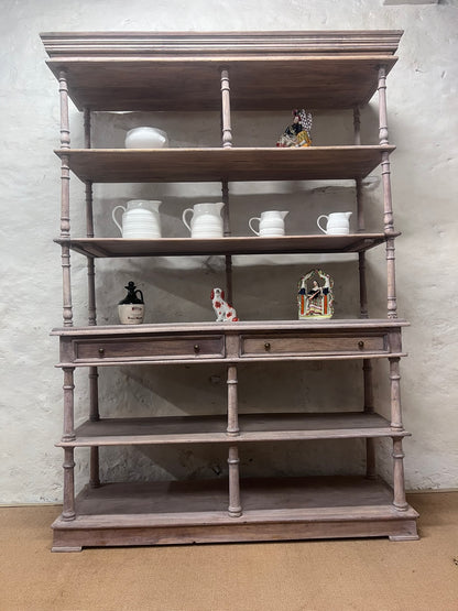 Antique Beech Shop Display Shelves