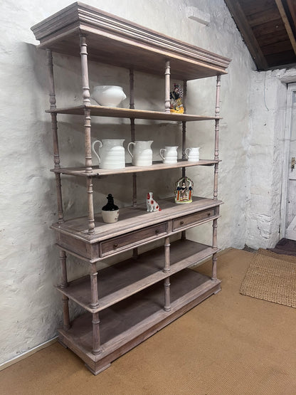 Antique Beech Shop Display Shelves