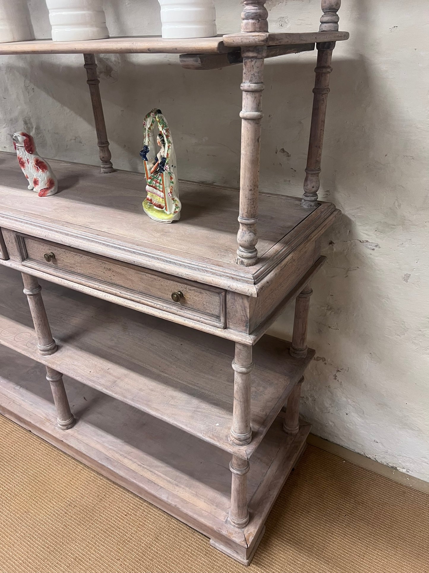 Antique Beech Shop Display Shelves