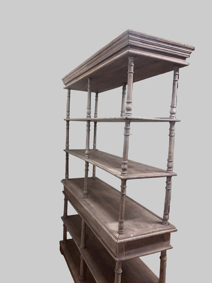 Antique Beech Shop Display Shelves