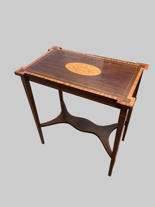 Antique Inlaid Mahogany Side Table