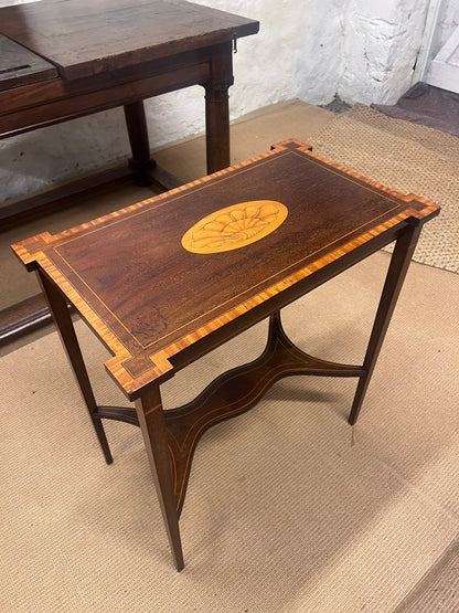Antique Inlaid Mahogany Side Table