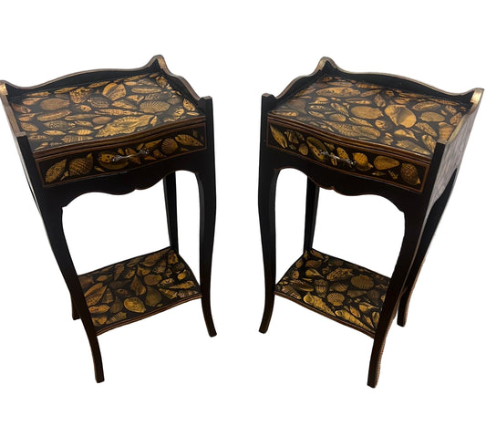 Pair of Decoupage Side Tables