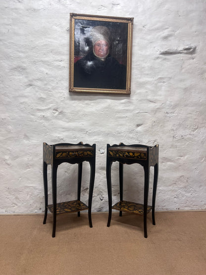 Pair of Decoupage Side Tables