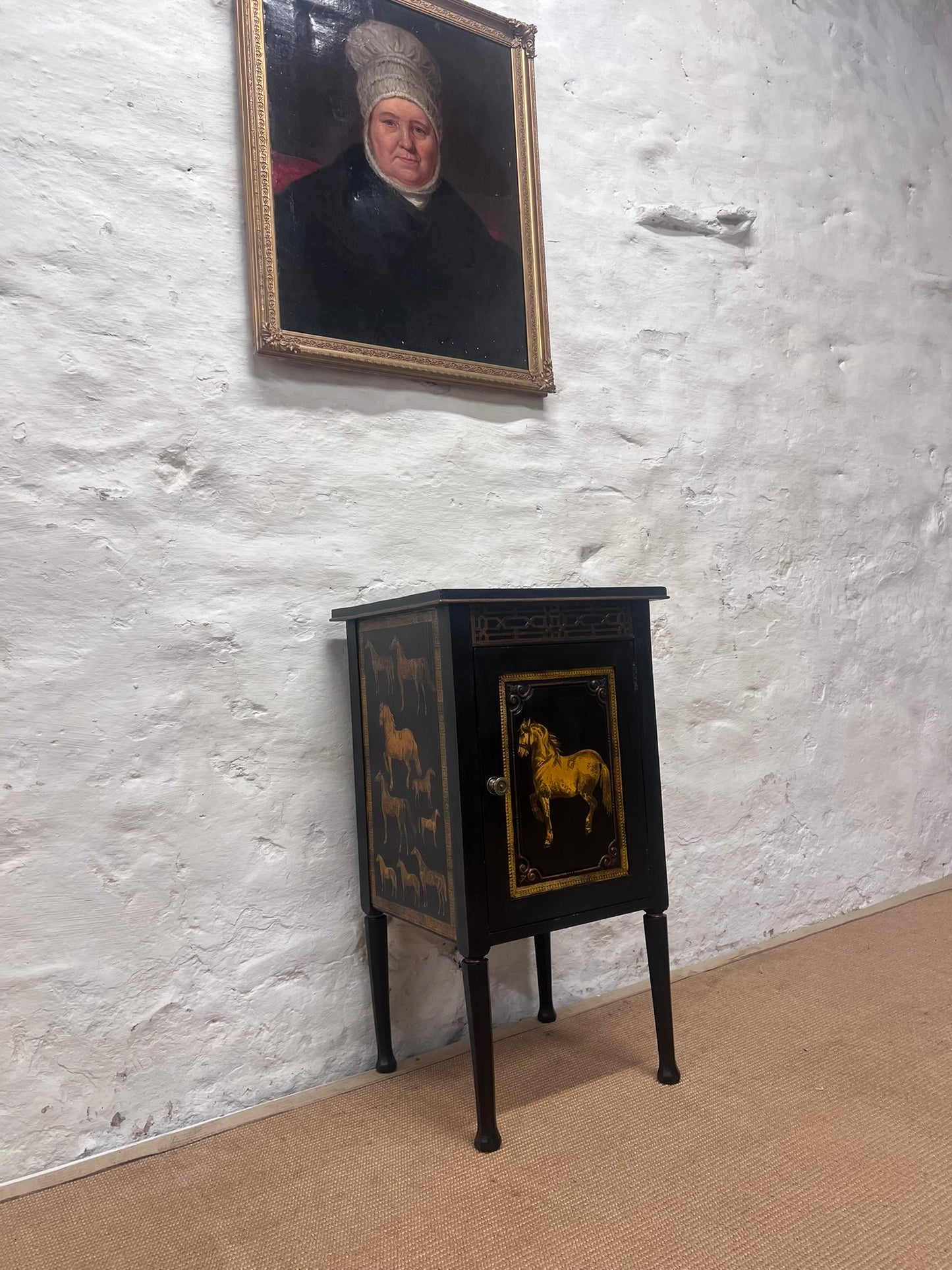 Antique Decoupage Cabinet