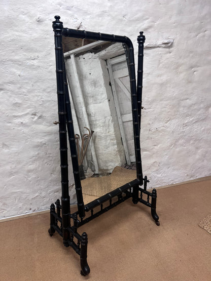 French Faux Bamboo Dressing Mirror