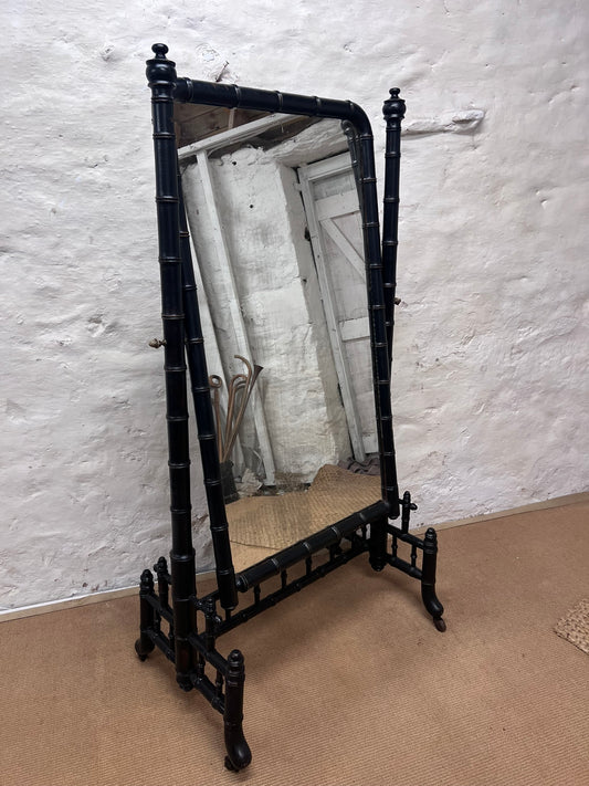 French Faux Bamboo Dressing Mirror
