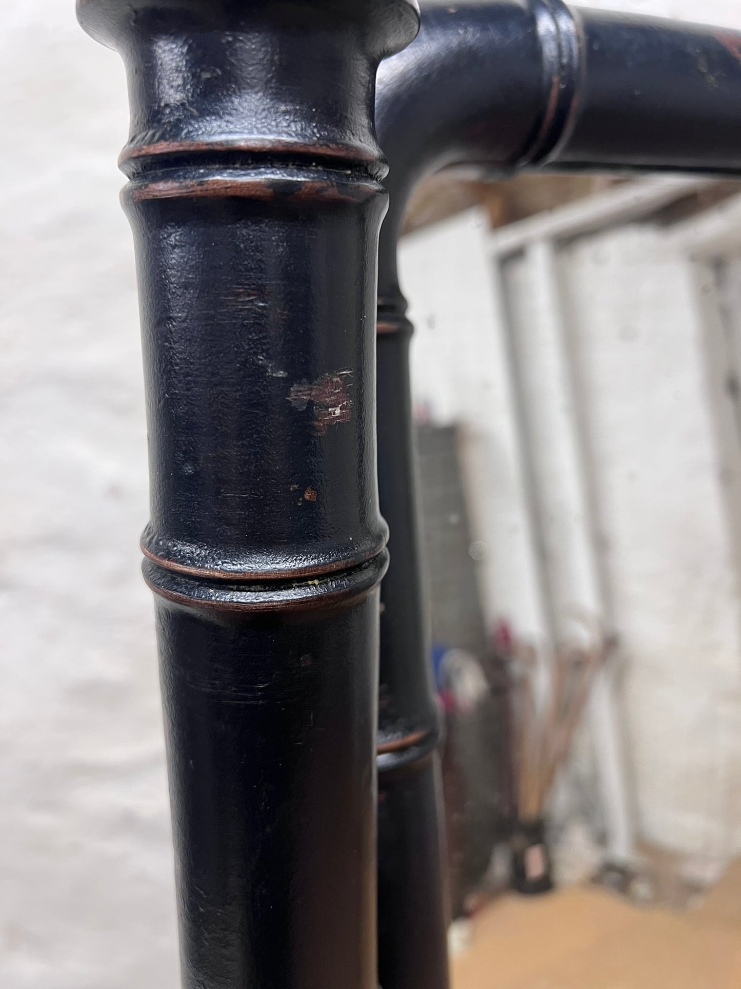 French Faux Bamboo Dressing Mirror