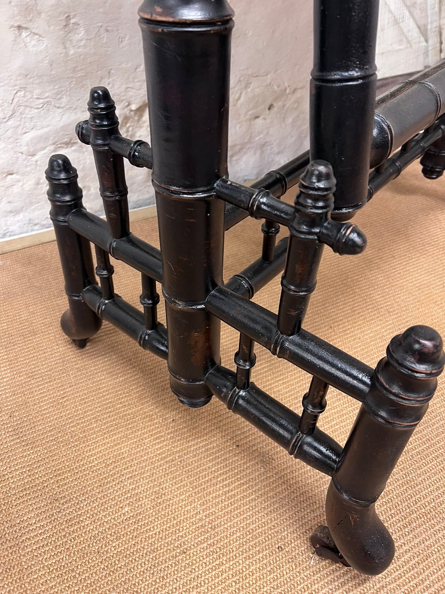 French Faux Bamboo Dressing Mirror