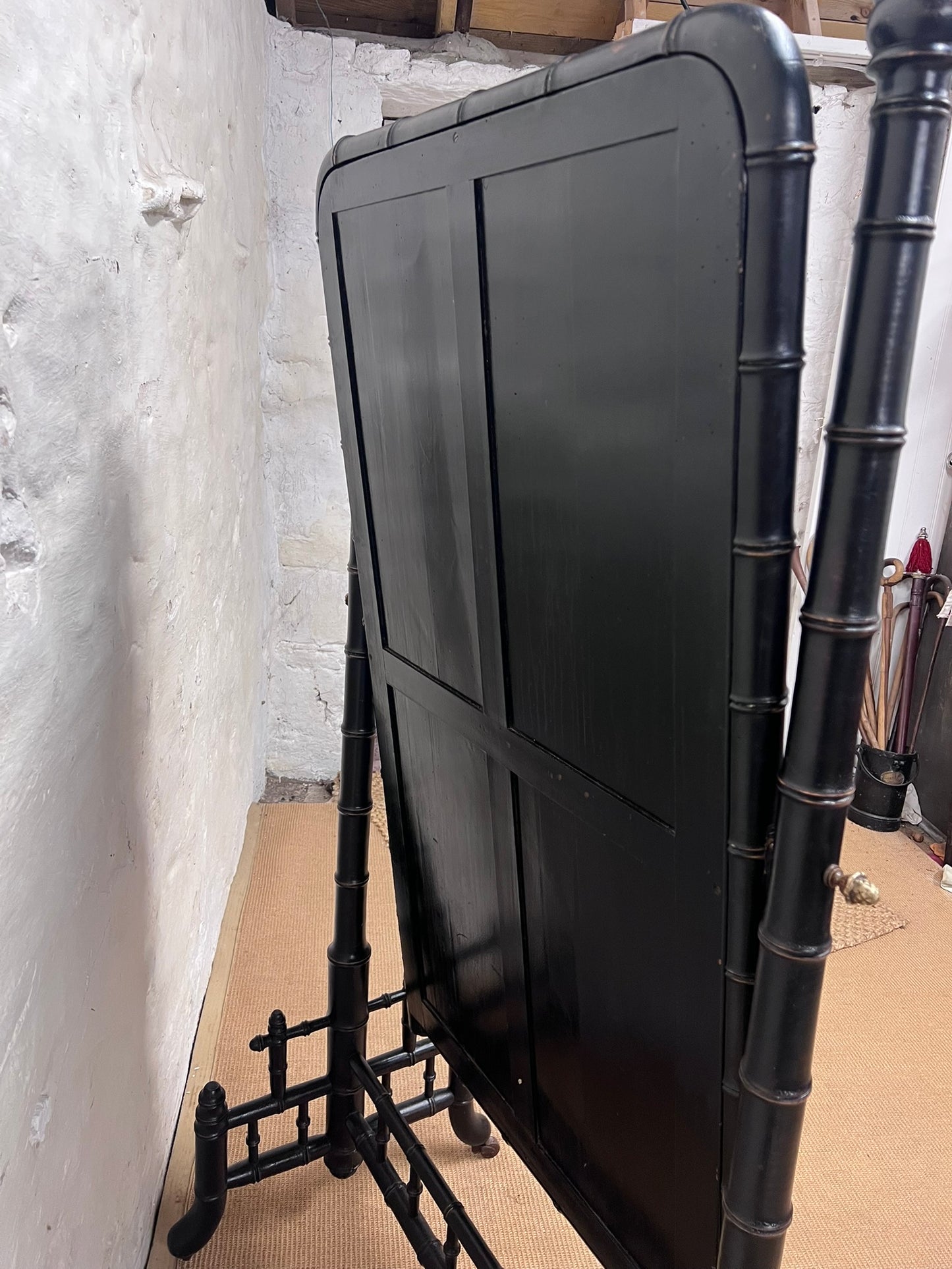 French Faux Bamboo Dressing Mirror