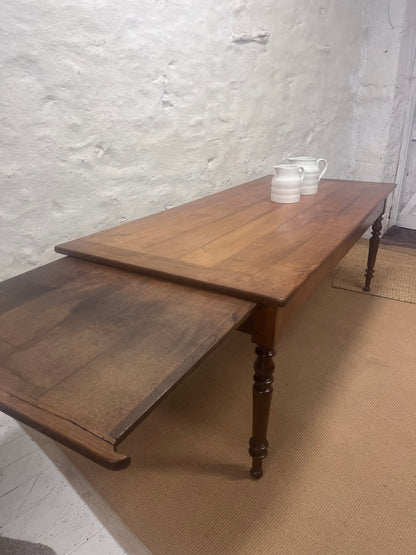 French Cherry Farm Table Ca 1860