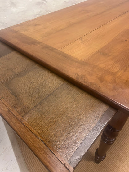 French Cherry Farm Table Ca 1860