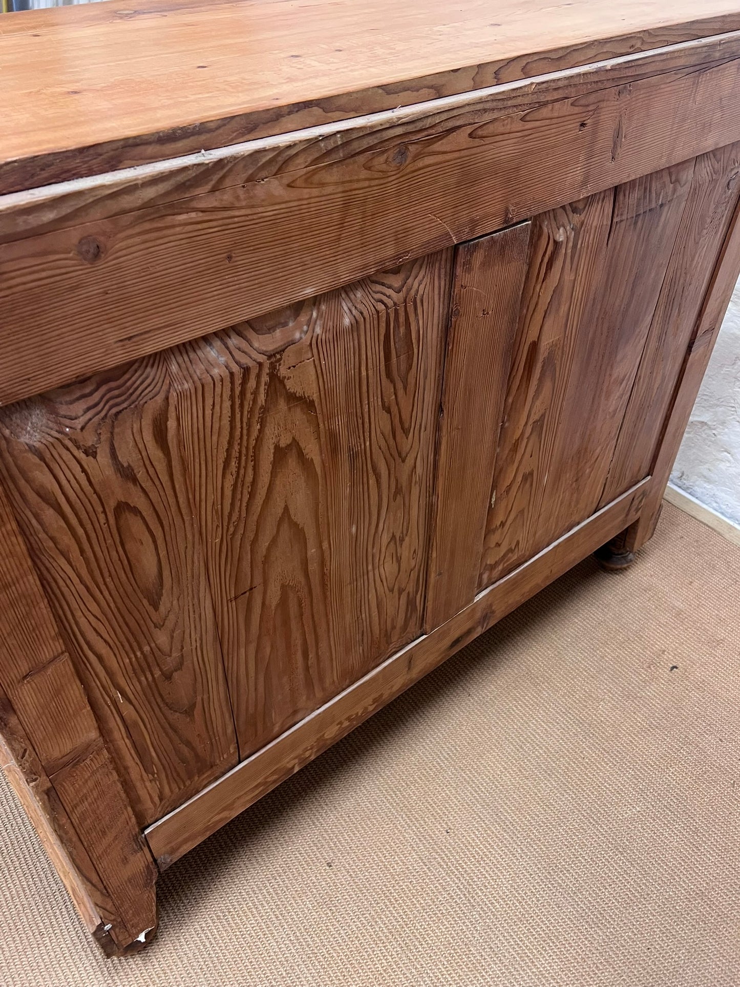 Scottish Antique Pine Partners Desk Ca 1920