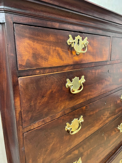 English Antique Mahogany Chest on Chest Ca 1820