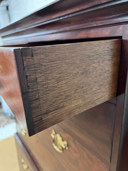 English Antique Mahogany Chest on Chest Ca 1820