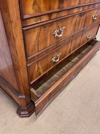 French Antique Walnut Commode Ca 1870