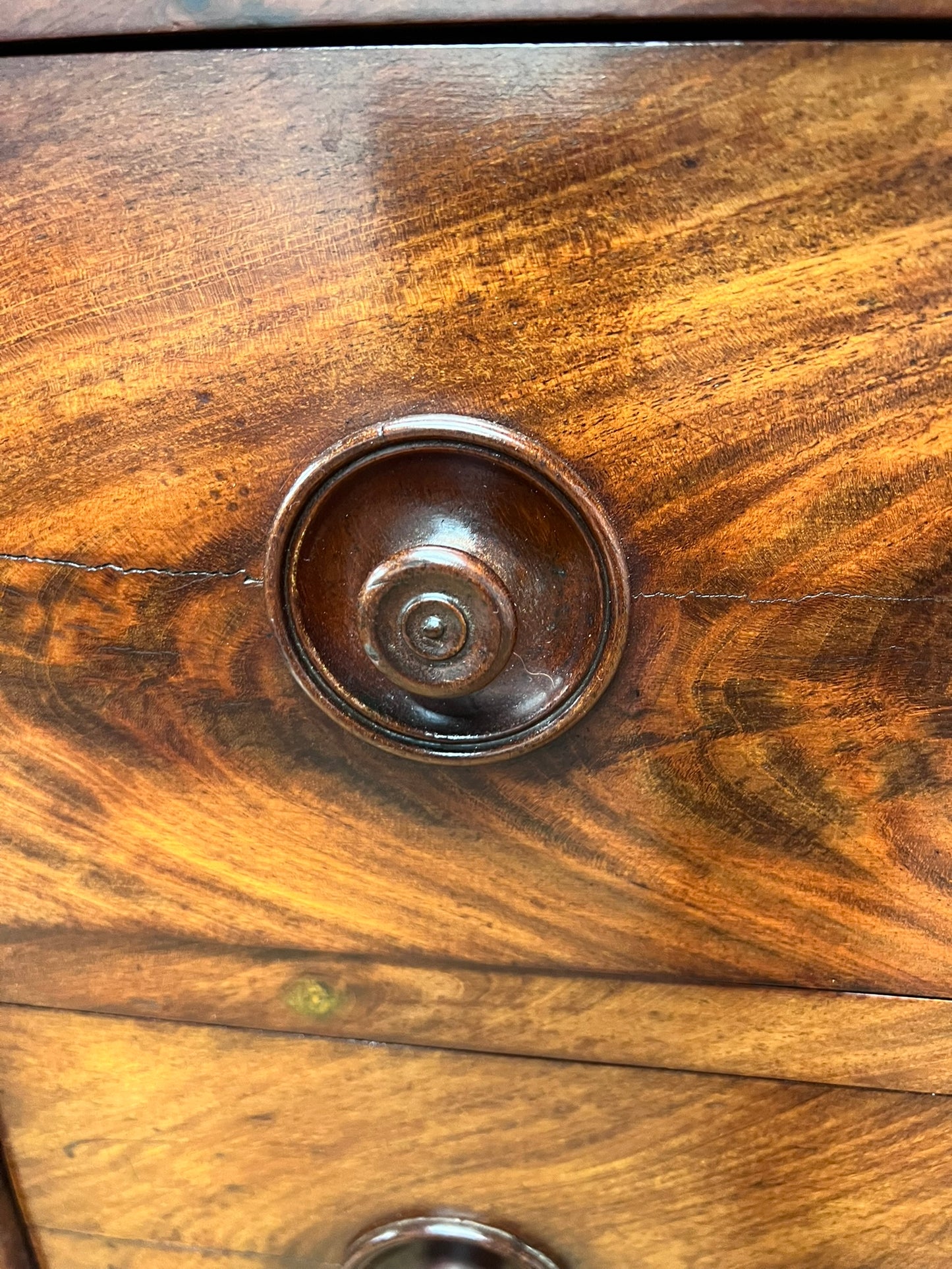 French Antique Mahogany Wellington Chest ca 1860
