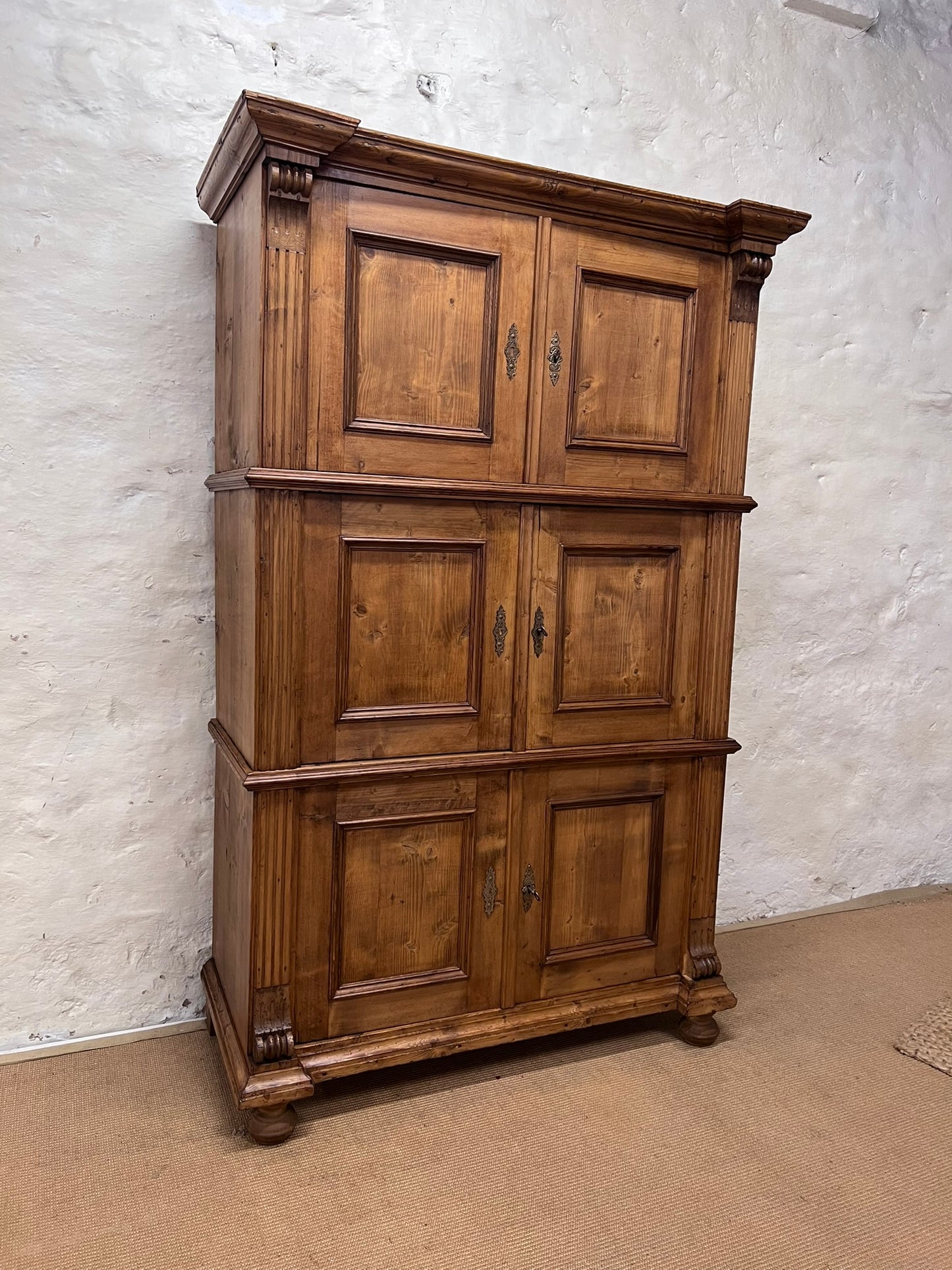 Antique Pine Cupboard Ca 1880