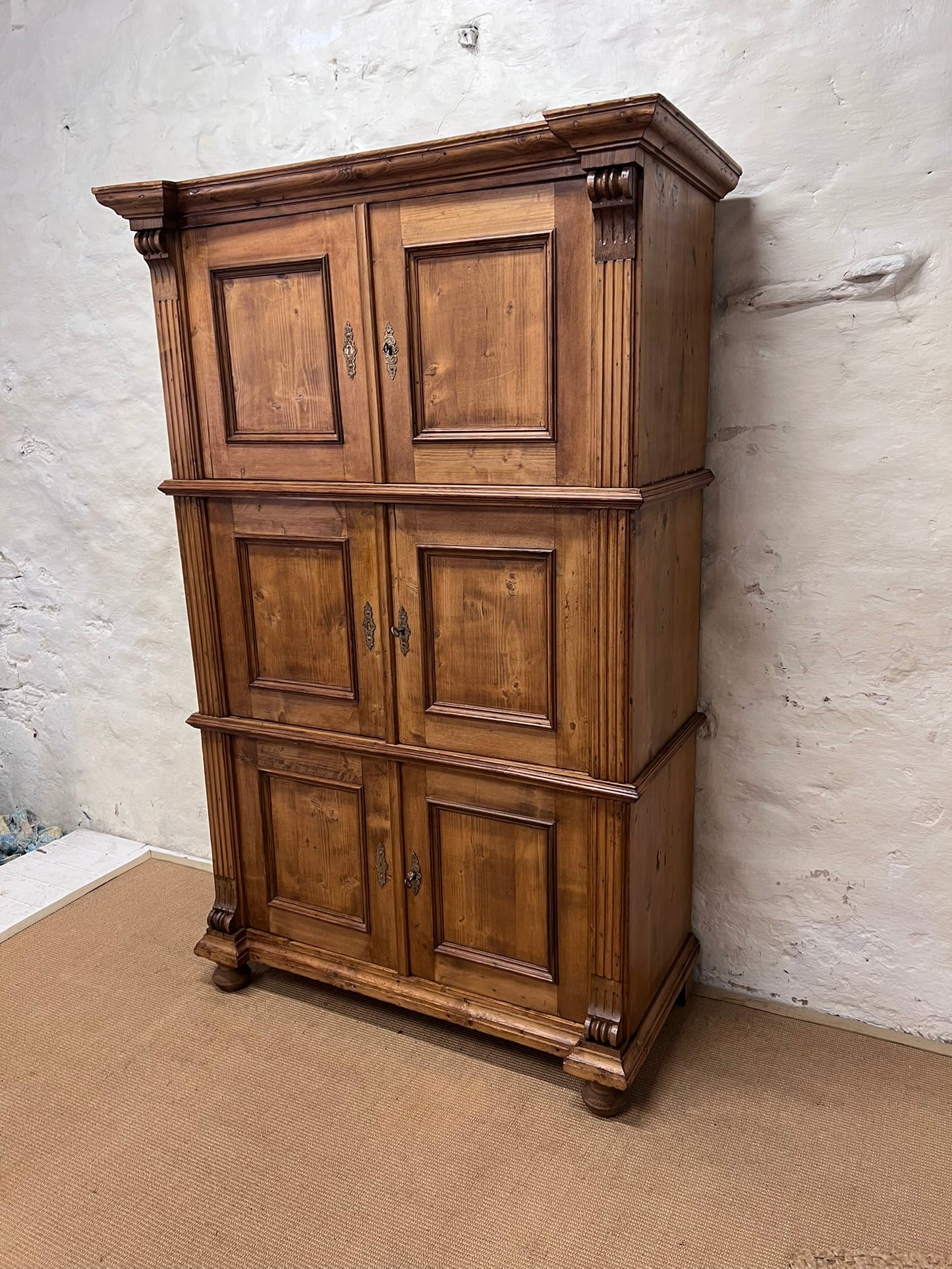Antique Pine Cupboard Ca 1880