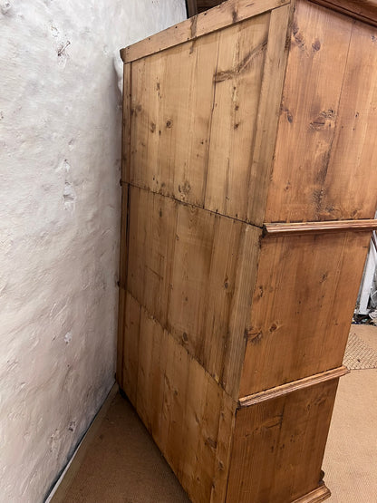 Antique Pine Cupboard Ca 1880