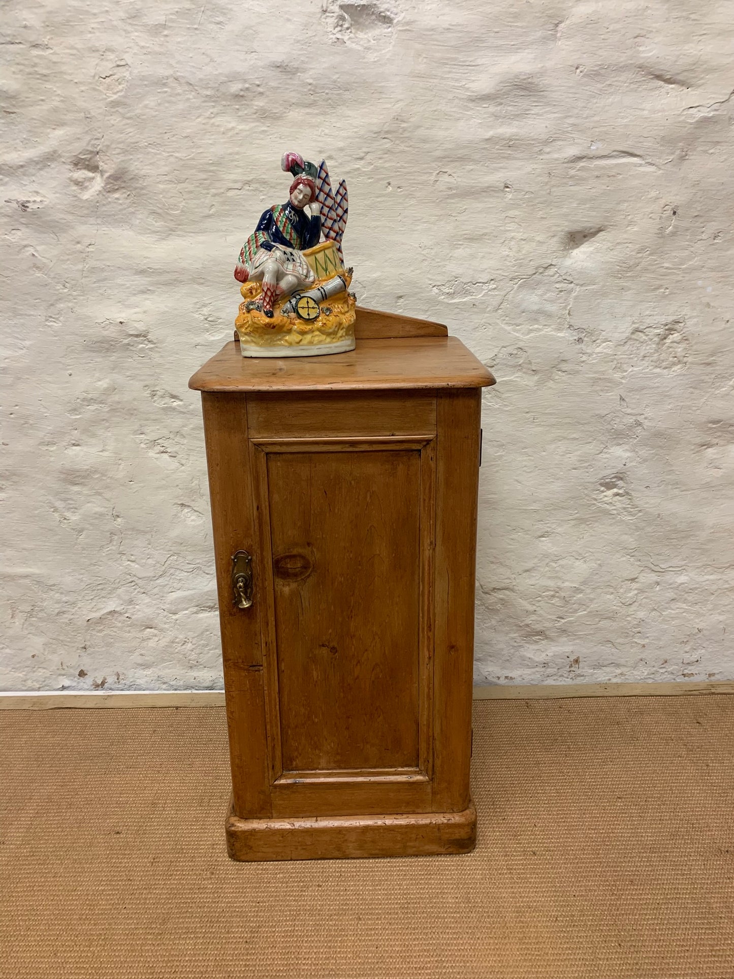 Scottish Antique Pine Bedside Cabinet Ca 1870