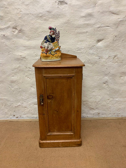 Scottish Antique Pine Bedside Cabinet Ca 1870